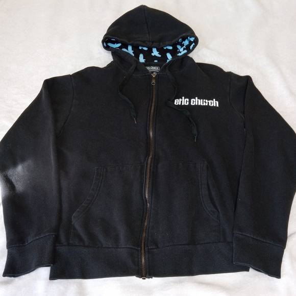 Eric Church Tops - Eric Church Double Down Tour Hoodie Sweatshirt Adult S Black Official Product